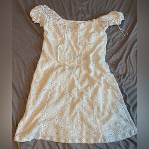 Aeropostale Off-White Eyelet Mini Dress